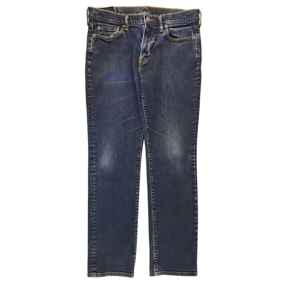 Abercrombie &‎ Fitch Straight Stretch Mens Jeans Dark Wash 32x32 Preppy F - Picture 1 of 8